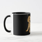 Mug Élégant Ange doré brillant Noir et Or (Gauche)
