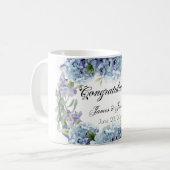 Mug Élégant Aquarelle de Fleurs de Ne Pas Oublier (Devant gauche)