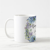 Mug Élégant Aquarelle de Fleurs de Ne Pas Oublier (Gauche)