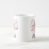 Mug Elégant arc rose Nom personnalisé (Centre)