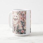 Mug Elegant Arctic Fox Pink Floral (Devant gauche)