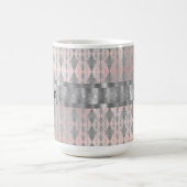 Mug Élégant Arlequin Arlequin en Argent Rose (Centre)