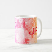 Mug Élégant Art Abstrait moderne Bleu rose violet Yell (Devant droit)