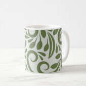 Mug Elégant Art de forme verte bio pour cadeaux (Devant droit)