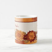 Mug Élégant automne Cardinaux du Nord Accents floraux (Centre)