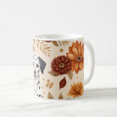 Mug Élégant automne Dalmatien accents floraux (Devant droit)