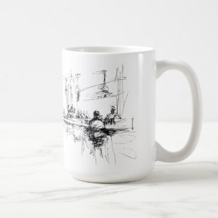 Mug Elégant Bar Scène dans Restaurant Intérieur