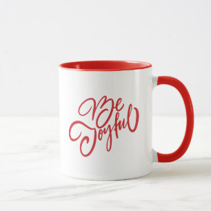 Mug Elégant Be Joyful Holiday Design