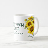 Mug Elégant Beau Tournesol Rustique Meilleure Maman Ja (Devant droit)