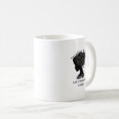 Mug Elegant black-and-white floral silhouette design  (Devant droit)