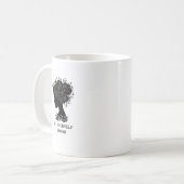 Mug Elegant black-and-white floral silhouette design  (Devant gauche)