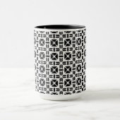 Mug Elegant Black and White Geometric Pattern (Centre)