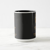 Mug Élégant Black Gold Lion Luxe Business Logo (Centre)