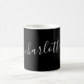 Mug Elegant Black Script Modern Name Personalized (Centre)
