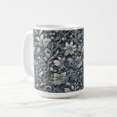 Mug Élégant blanc argenté gris-gris (Devant gauche)