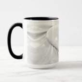 Mug Élégant Blanc Crème en Forme de Cœur (Gauche)