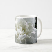 Mug Elégant blanc peony floral blanc photo (Devant droit)