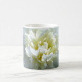 Mug Elégant blanc pivoines blanc photo florale blanche (Centre)