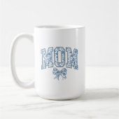 Mug Elégant Bleu Bow Chinoiserie Maman (Gauche)