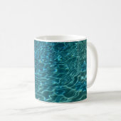 Mug Elégant bleu eau turquoise motif vagues de lac océ (Devant droit)