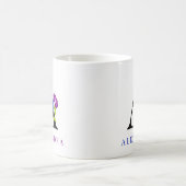 Mug Élégant Bleu Et Violet Matin Gloire Fleur (Centre)