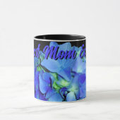 Mug Elégant bleu floral bleu rose hydrangée bleue (Centre)