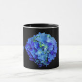 Mug Elégant bleu floral bleu rose hydrangée bleue (Centre)