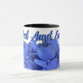 Mug Elégant bleu perwinkle hydrangée florale (Centre)