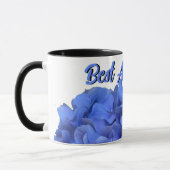 Mug Elégant bleu perwinkle hydrangée florale (Gauche)