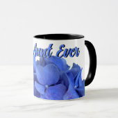 Mug Elégant bleu perwinkle hydrangée florale (Devant droit)