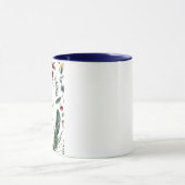 Mug Elégant Bleu Rustique 2025 Carte de Nouvel An (Centre)