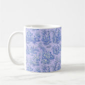 Mug Elégant bleu vintage violet toile de jouy (Gauche)