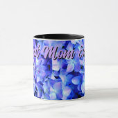 Mug Élégant bleu violet clair magenta hydrangée floral (Centre)