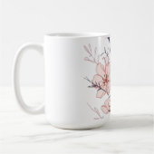 Mug Elegant Blooming Flower Illustration (Gauche)