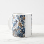 Mug Elégant Blue Jay William Morris inspiré (Devant gauche)