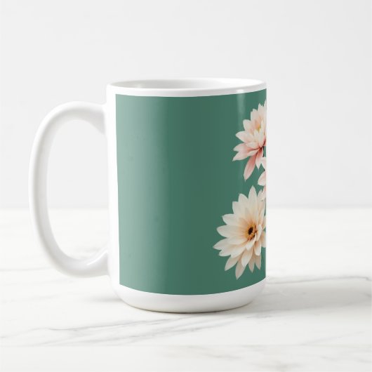 Mug Elegant Blush Chrysanthemum Art (Gauche)