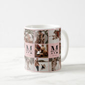 Mug Élégant Blush Pink Multi-Photo Collectionner (Devant droit)