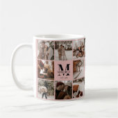 Mug Élégant Blush Pink Multi-Photo Collectionner (Gauche)