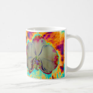 Mug Elégant boho abstrait aquarelle orchidée peinture