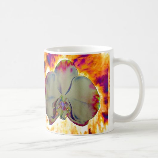 Mug Elégant boho abstrait aquarelle orchidée peinture (Droite)