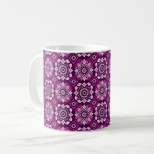 Mug Élégant Boho Chic Floral Pattern (Devant gauche)