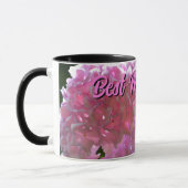 Mug Élégant boho rose florales fleurs hydrangées (Gauche)