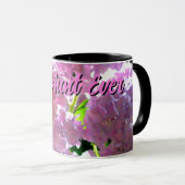 Mug Élégant boho rose florales fleurs hydrangées (Devant droit)