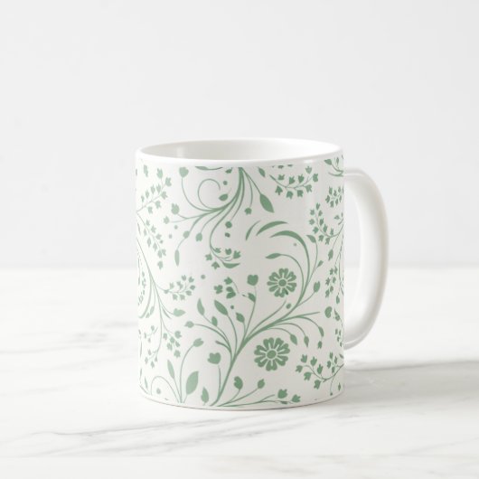 Mug Elegant Botanical Floral Pattern – Minimal Nature  (Devant droit)