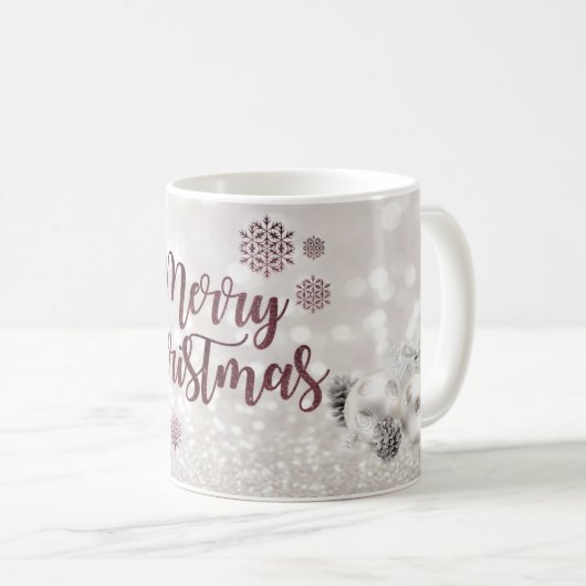 Mug Élégant, Boules de Noël, Boule de cireur (Devant droit)