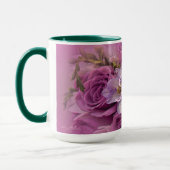 Mug Élégant bouquet de rose rose (Gauche)