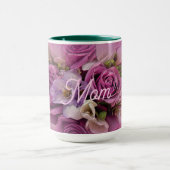Mug Élégant bouquet de rose rose (Centre)