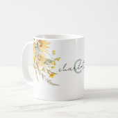 Mug Élégant bouquet de tournesol monographique (Devant gauche)