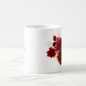 Mug Élégant Bouquet d'or de rose rouge (Centre)