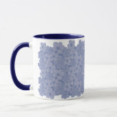 Mug Élégant Bouton à fleurs bleues (Gauche)